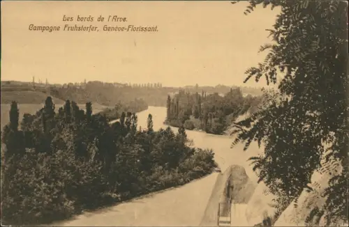 Genf Genève Les bords de l'Arve.Campagne Fruhstorfer Florissant. 1915