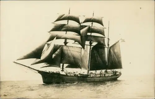 Ansichtskarte  Schiff Segelschiff 1913