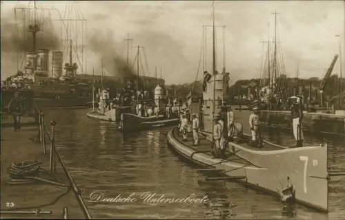 Ansichtskarte  Deutsche Unterseeboote Marine 1915