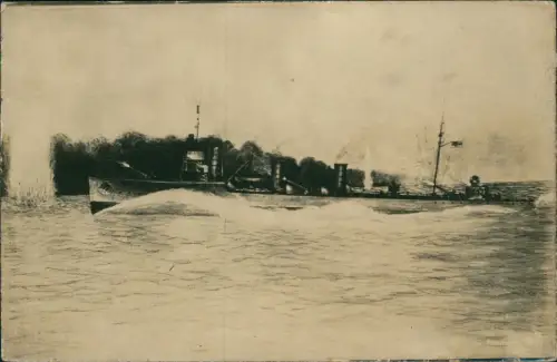Schiffe Schifffahrt Kriegsschiffe Marine Torpedoboot im Einsatz 1916