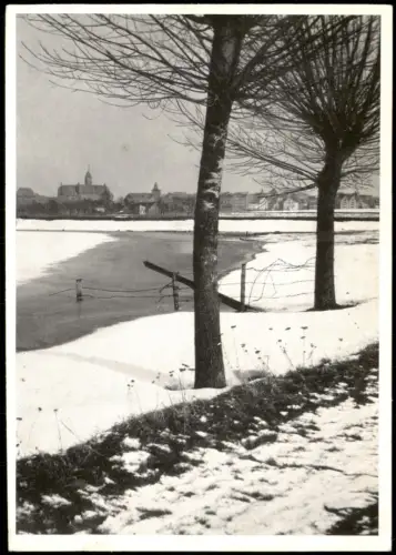 Postcard Marienburg Malbork Ordensburg im Winter 1961