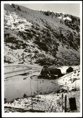 Postcard KARPACZ Riesengebirge Polen Teichbaude im Riesengebirge 1968