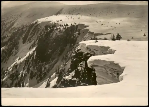Friedrichsthal-Spindlermühle  Winterliche Gebirgslandschaft im Elbgrund 1958