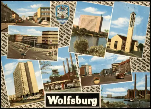 Wolfsburg MB Wolfsburg mit Volkswagenwerk und Stadtansichten 1966