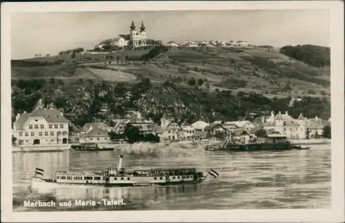 Ansichtskarte Maria Taferl und Marbach Dampfer Fotokunst 1934