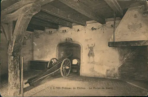 Ansichtskarte Veytaux Château de Chillon Le Corps de Garde 1912