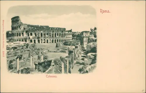 Cartolina Rom Roma Colosseo. Kolosseum 1904