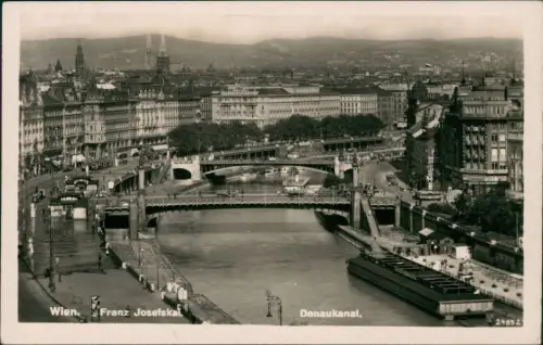Ansichtskarte Wien Franz Josefskai. Flussbadeanstalt 1942