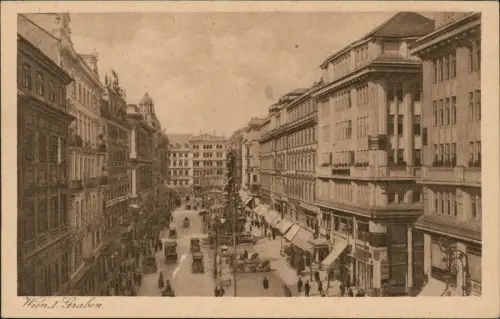Ansichtskarte Wien Graben Geschäfte 1928