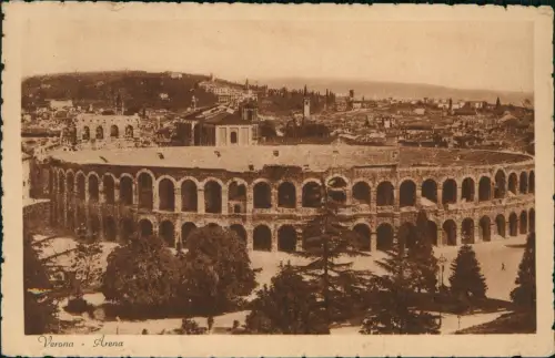 Cartolina Verona Verona Arena di Verona 1929