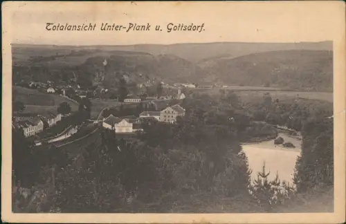 Ansichtskarte Persenbeug-Gottsdorf  Unterplank 1918  gel. Deutsch-Österreich