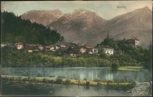 Ansichtskarte Golling an der Salzach Stadtpartie 1908