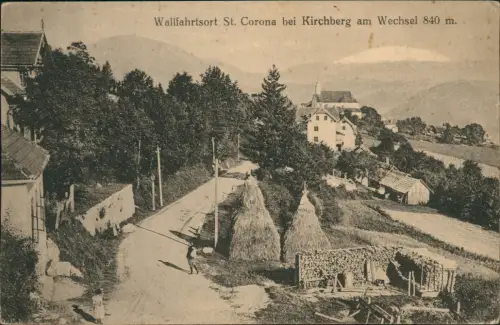 St. Corona bei Kirchberg am Wechsel - Straßenszene Heugarben 1924