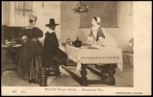 MILLET (Francis David). - Between two Fires. TATE GALLERY, LONDON 1915