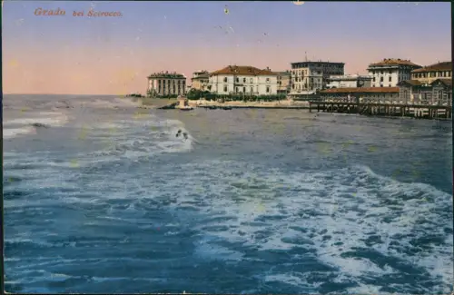 Cartolina Grado Grau bei Scirocco. 1914