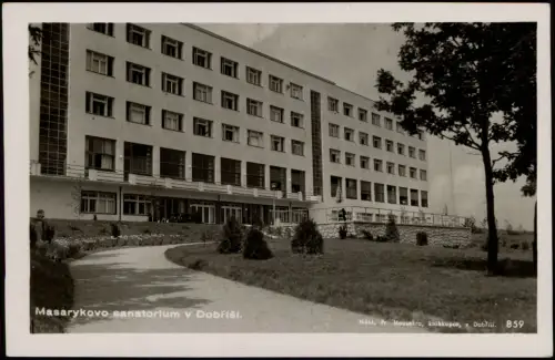 Doberschisch Dobříš Masarykovo sanatorium 1939  Feldpost WK2 Blindstempel