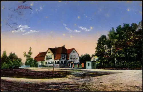 Ansichtskarte Möser Krug zum grünen Kranz 1914