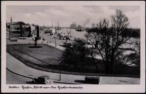 Stettin Szczecin Hafen Straße 1940  gel. Feldpoststempel WK2 Blindstempel