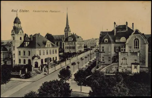 Ansichtskarte Bad Elster Bad Elster. Kaiserliches Postamt 1911