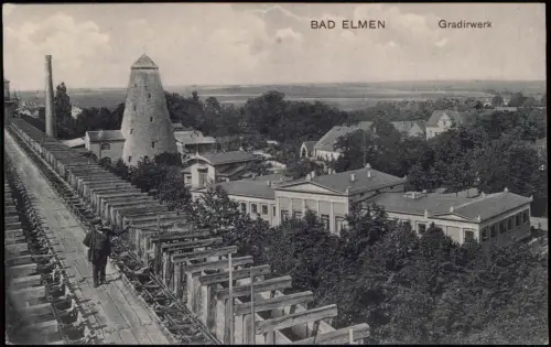 Bad Salzelmen-Schönebeck (Elbe) Auf dem Gradirwerk - Stadtblick 1912