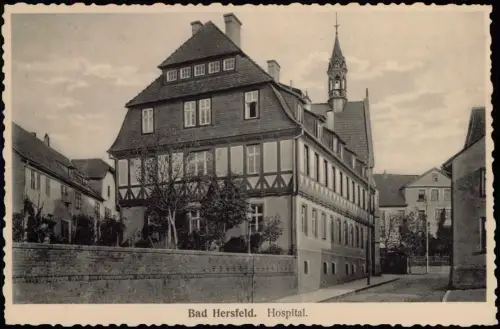 Ansichtskarte Bad Hersfeld Partie am Hospital 1934