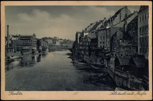 Ansichtskarte Görlitz Zgorzelec Altstadt mit Neiße 1929