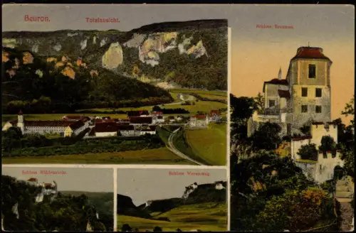 Ansichtskarte Beuron Schloss Bronnen. Totale Schloss 4 Bild 1921