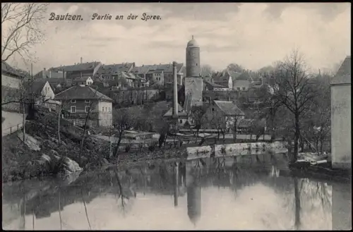 Ansichtskarte Bautzen Budyšin Partie an der Spree - Oberlausitz 1912
