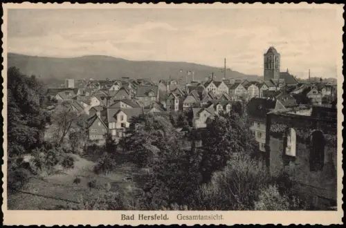 Ansichtskarte Bad Hersfeld Gesamtansicht. 1932