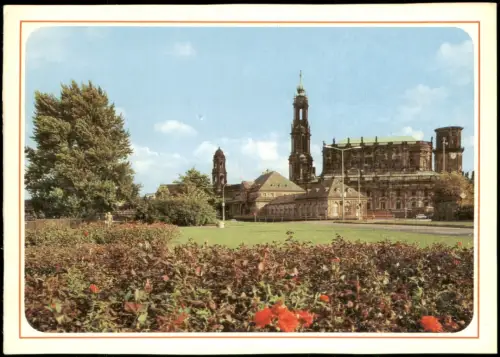 Dresden Italienisches Dörfchen, Hofkirche Dresden Kathedrale 1988
