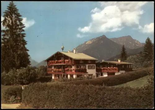 Ansichtskarte Berchtesgaden Landhaus Blumen-Au mit Untersberg 1990