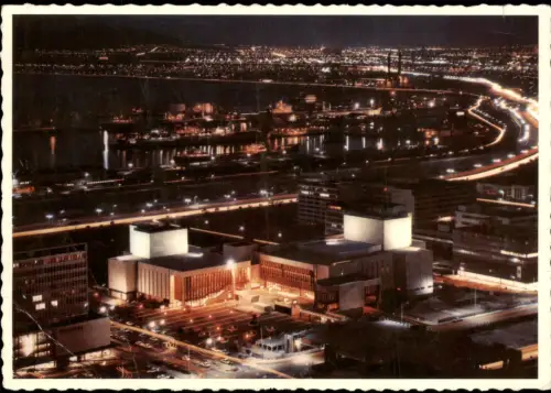 Postcard Kapstadt Kaapstad Nico Malan Opera House bei Nacht 1974