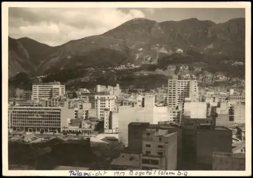 Postcard Bogota Stadtansicht von Bogota mit Anden-Panorama 1955