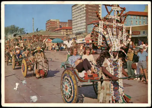 Postcard Durban Rikschaparade 1973