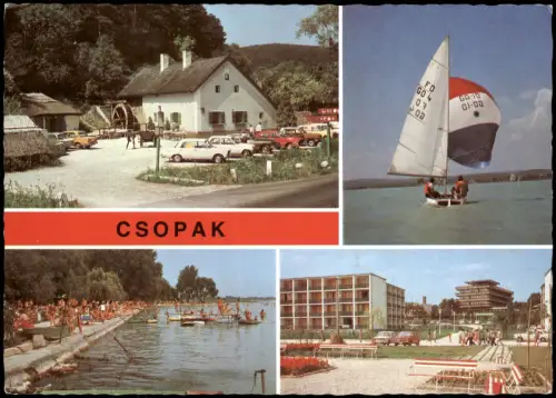 Postcard Csopak Mehrbildkarte Csopak am Balaton 1979
