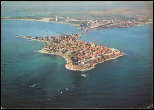 Nessebar Несебър Luftaufnahme der historischen Altstadt auf einer Halbinsel 1967