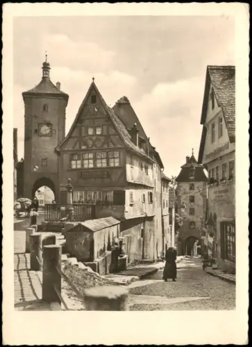 Rothenburg ob der Tauber Plönlein mit Sieberstor und Kobolzellertor 1952