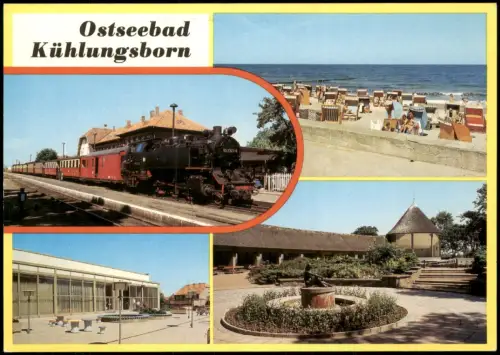 Kühlungsborn Bahnhof FDGB-Ferienheimes Ernst Grube, Konzertgarten Ost 1983