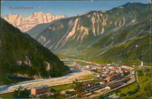 Cartolina Pontebba Pontafel Pontabelj Bahnhof - Totale 1918