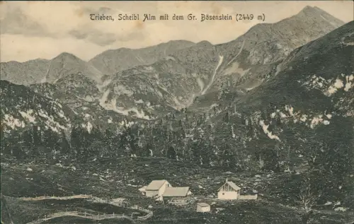 Ansichtskarte Trieben Bz. Lienzen Scheibl Alm mit dem Gr. Bösenstein 1912