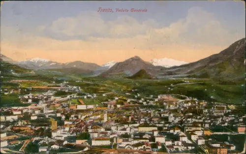 Cartolina Trient Trento Veduta Generale 1918