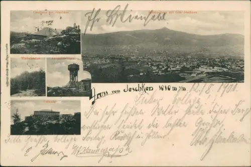 Reichenberg Liberec Mehrbild Jeschken Ještěd Gasthaus Veranda 1901