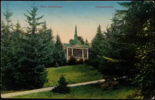 Postcard Bad Salzbrunn Szczawno-Zdrój Prinzessinplatz 1914
