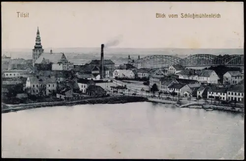 Postcard Tilsit Советск Blick vom Schloßmühlenteich 1915