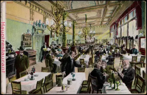 Ansichtskarte Leipzig Joh. Schiesser's Restaurant Saal - Kramerstraße 1914