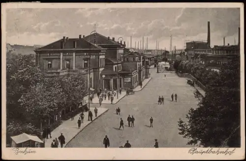 Ansichtskarte Bochum Bahnhof und Industrieanlagen 1943