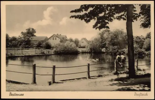Ansichtskarte Bestensee Partie am Dorfteich 1932