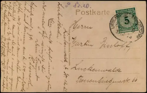 Ansichtskarte Liebenwalde Zehdenicker-Straße 1925