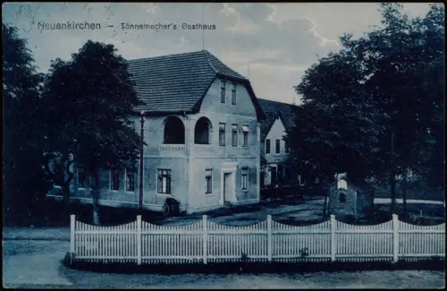 Ansichtskarte Neuenkirchen bei Bassum Tonnemacher's Gasthaus 1923  gel. Vorinfla Frankatur