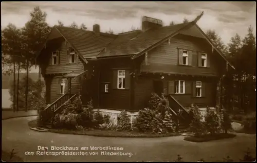 Ansichtskarte Schorfheide Das Blockhaus am Werbellinsee - Fotokarte 1928